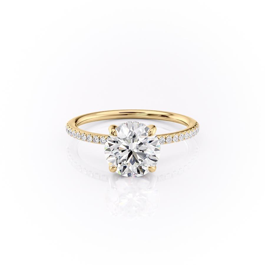 1.60 CT Round Shaped Moissanite Solitaire Engagement Ring - crownmoissanite