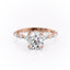 1.60 CT Round Cut Solitaire Pave Setting Moissanite Engagement Ring - crownmoissanite