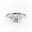 1.60 CT Round Shaped Moissanite Cluster Engagement Ring - crownmoissanite