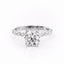 1.60 CT Round Cut Hidden Halo Pave Setting Moissanite Engagement Ring - crownmoissanite