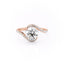 1.35 CT Round Shaped Moissanite Bypass Engagement Ring - crownmoissanite