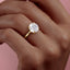 1.90 CT Round Shaped Moissanite Hidden Halo Engagement Ring - crownmoissanite
