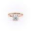 1.90 CT Round Shaped Moissanite Hidden Halo Engagement Ring - crownmoissanite