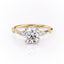 1.60 CT Round Shaped Moissanite Three Stone Engagement Ring - crownmoissanite