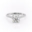 1.60 CT Round Cut Solitaire Pave Setting Moissanite Engagement Ring - crownmoissanite