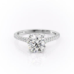 1.60 CT Round Shaped Moissanite Solitaire Engagement Ring - crownmoissanite