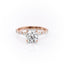 1.60 CT Round Cut Hidden Halo Pave Setting Moissanite Engagement Ring - crownmoissanite