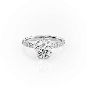 1.60 CT Round Shaped Moissanite Solitaire Engagement Ring - crownmoissanite