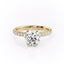 1.60 CT Round Cut Solitaire Pave Setting Moissanite Engagement Ring - crownmoissanite