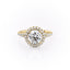 1.60 CT Round Cut Halo Split Shank Setting Moissanite Engagement Ring - crownmoissanite