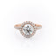 1.60 CT Round Cut Halo Split Shank Setting Moissanite Engagement Ring - crownmoissanite