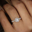 2.0 CT Round Moissanite Halo Engagement Ring