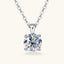 1.0 CT Round Moissanite Diamond Solitaire Necklace - crownmoissanite