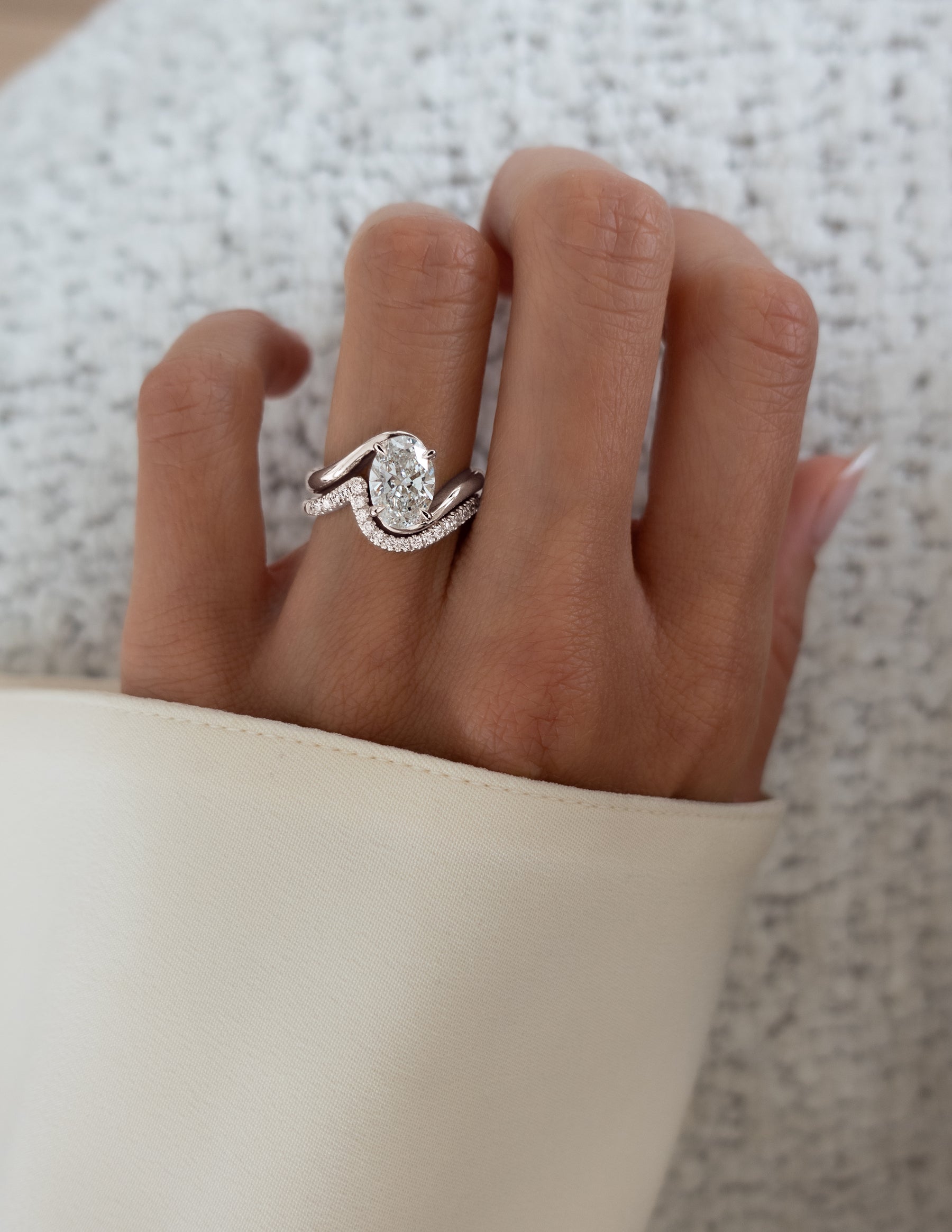 1.50- 3.0 CT Marquise Cut Moissanite Solitaire Setting Bridal Set