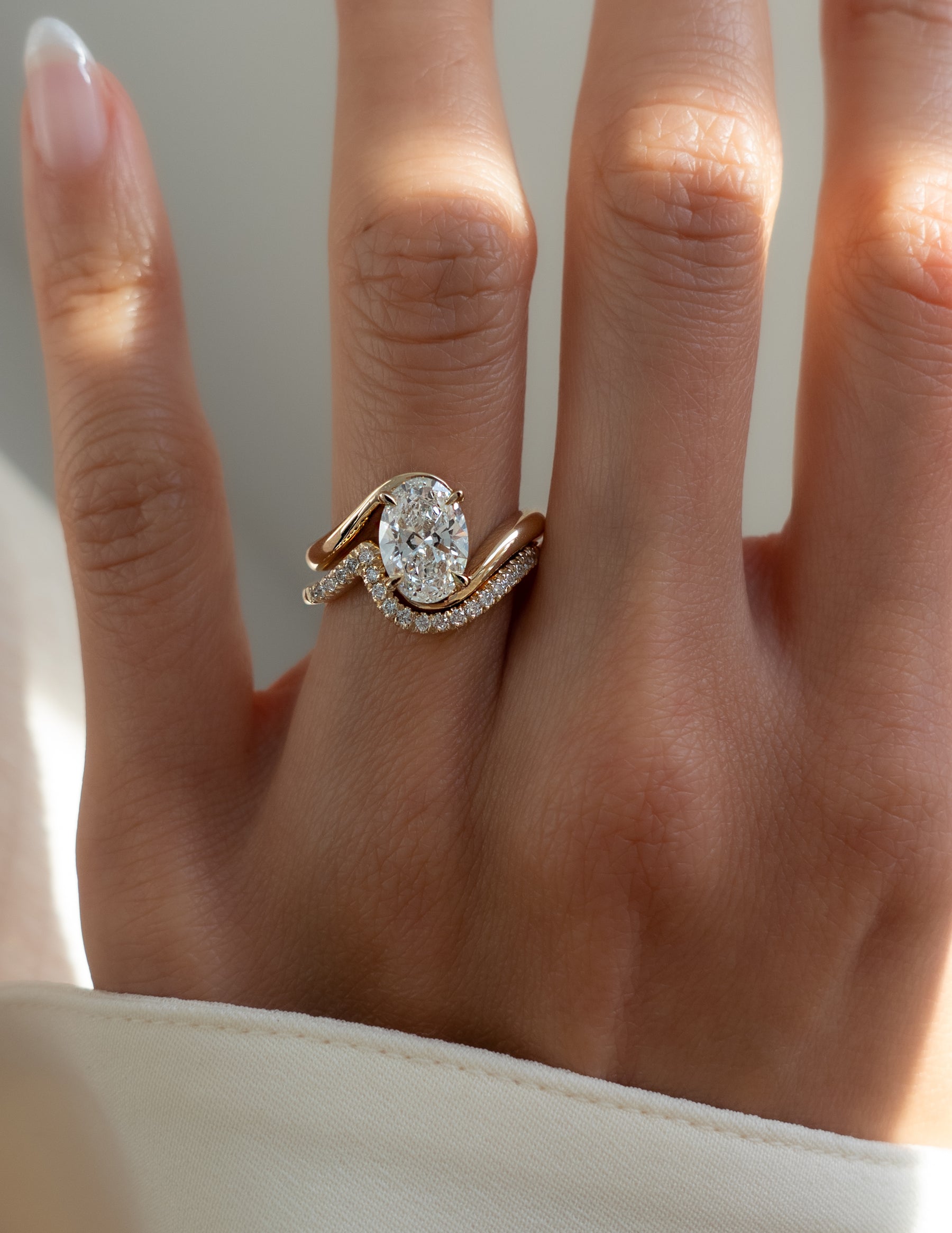 1.50- 3.0 CT Marquise Cut Moissanite Solitaire Setting Bridal Set