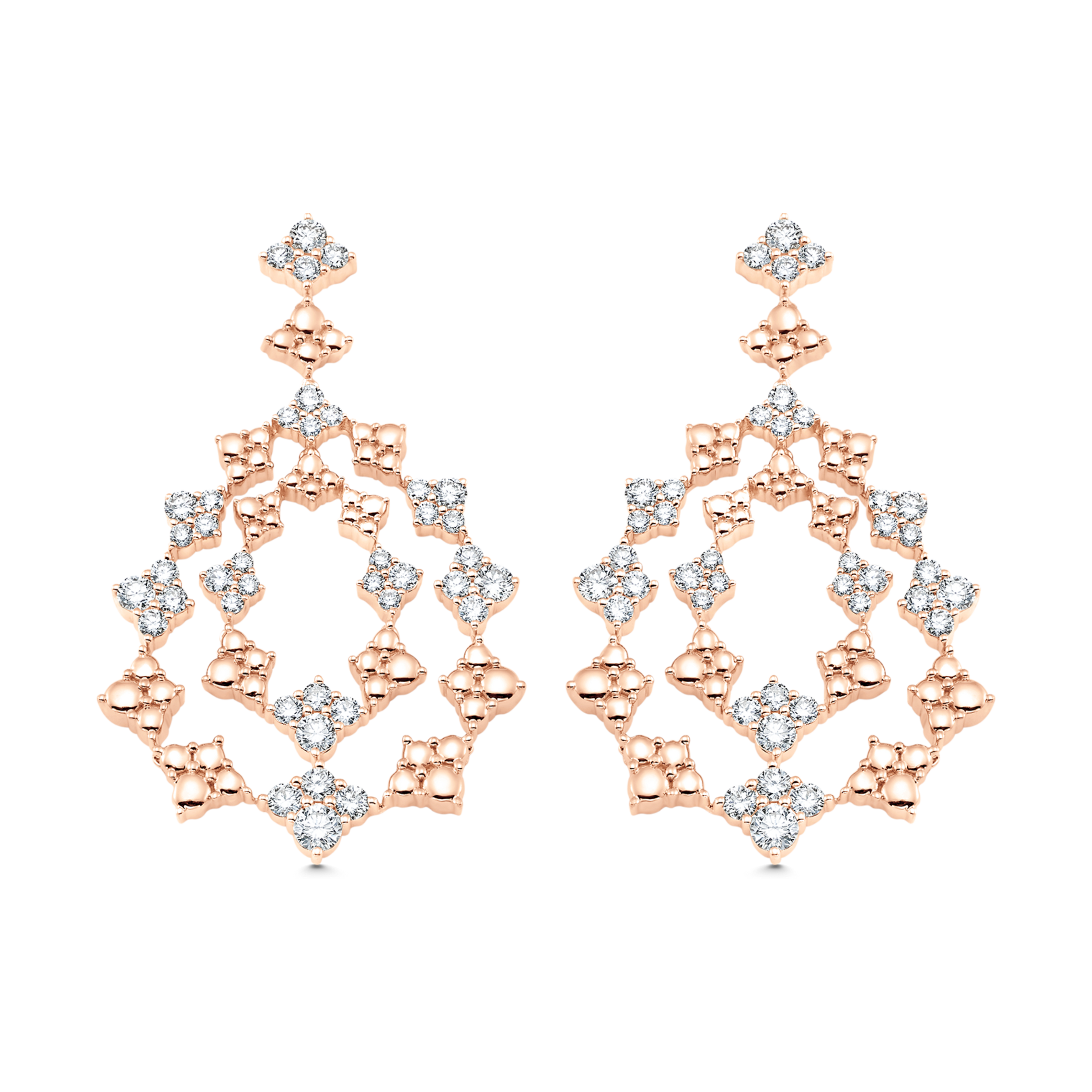 2.20 TCW Round Moissanite Diamond Drop Earrings - crownmoissanite