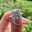 2.0 CT Cushion Shaped Moissanite Hidden Halo Engagement Ring - crownmoissanite