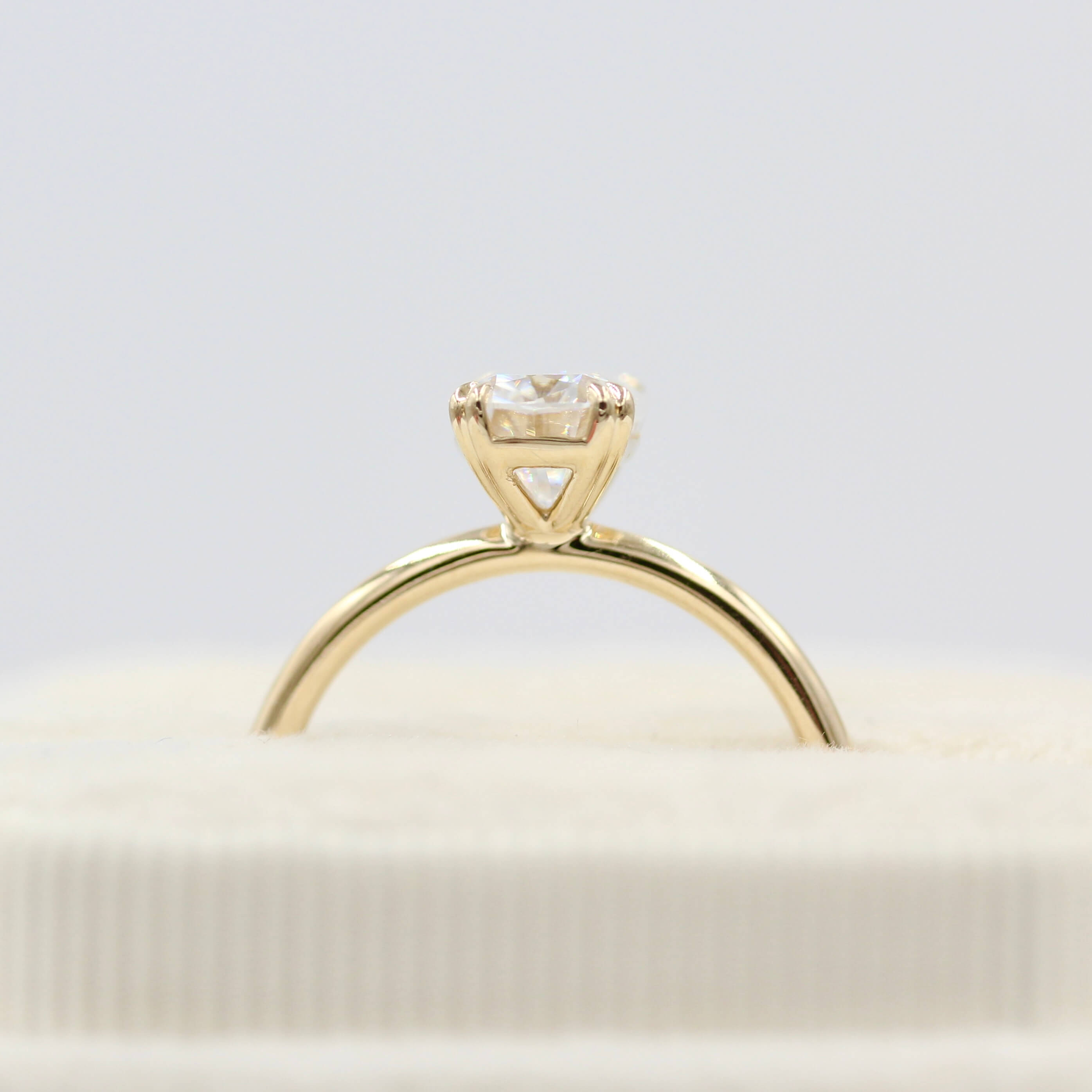 1.22 CT Elongated Cushion Shaped Moissanite Solitaire Engagement Ring - crownmoissanite