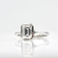 1.55 CT Emerald Cut Bezel Solitaire Moissanite Engagement Ring - crownmoissanite