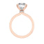 2.0 CT Cushion Shaped Moissanite Hidden Halo Engagement Ring - crownmoissanite