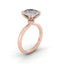 2.0 CT Cushion Shaped Moissanite Hidden Halo Engagement Ring - crownmoissanite