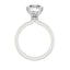 2.0 CT Cushion Shaped Moissanite Hidden Halo Engagement Ring - crownmoissanite