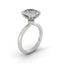 2.0 CT Cushion Shaped Moissanite Hidden Halo Engagement Ring - crownmoissanite