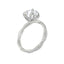 4.11 CT Round Cut Twisted Pave Moissanite Engagement Ring - crownmoissanite