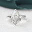 2.0 CT Pear Shaped Moissanite Halo Bridal Ring Set - crownmoissanite