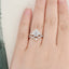 1.50 CT Pear Shaped Moissanite Cluster Bridal Ring Set - crownmoissanite