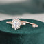2.0 CT Oval Cut Halo Moissanite Bridal Ring Set - crownmoissanite