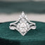 1.50 CT Pear Cut Twisted Art Deco Moissanite Bridal Ring Set - crownmoissanite