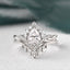 1.50 CT Pear Cut Cluster Twisted Moissanite Bridal Ring Set - crownmoissanite