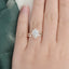 2.0 CT Oval Cut Halo Moissanite Bridal Ring Set - crownmoissanite