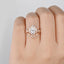 1.50 CT Pear Shaped Moissanite Cluster Bridal Ring Set - crownmoissanite
