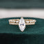 1.0 CT Marquise Cut Solitaire Pave Moissanite Bridal Ring Set - crownmoissanite
