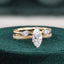 1.0 CT Marquise Shaped Moissanite Three Stone Bridal Ring Set - crownmoissanite