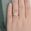 1.0 CT Oval Cut Cluster Moissanite Bridal Ring Set - crownmoissanite