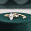 1.0 CT Marquise Shaped Moissanite Three Stone Bridal Ring Set - crownmoissanite