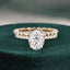 2.0 CT Oval Cut Solitaire Moissanite Bridal Ring Set - crownmoissanite