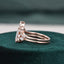 1.50 CT Pear Cut Cluster Moissanite Bridal Ring Set - crownmoissanite