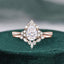 1.50 CT Pear Shaped Moissanite Cluster Bridal Ring Set - crownmoissanite