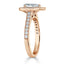1.52 CT Pear Cut Halo Channel Pave Moissanite Engagement Ring - crownmoissanite