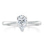 0.75 CT Pear Shaped Moissanite Solitaire Engagement Ring - crownmoissanite