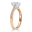 0.75 CT Pear Cut Solitaire Engagement Ring With Channel Pave Setting - crownmoissanite