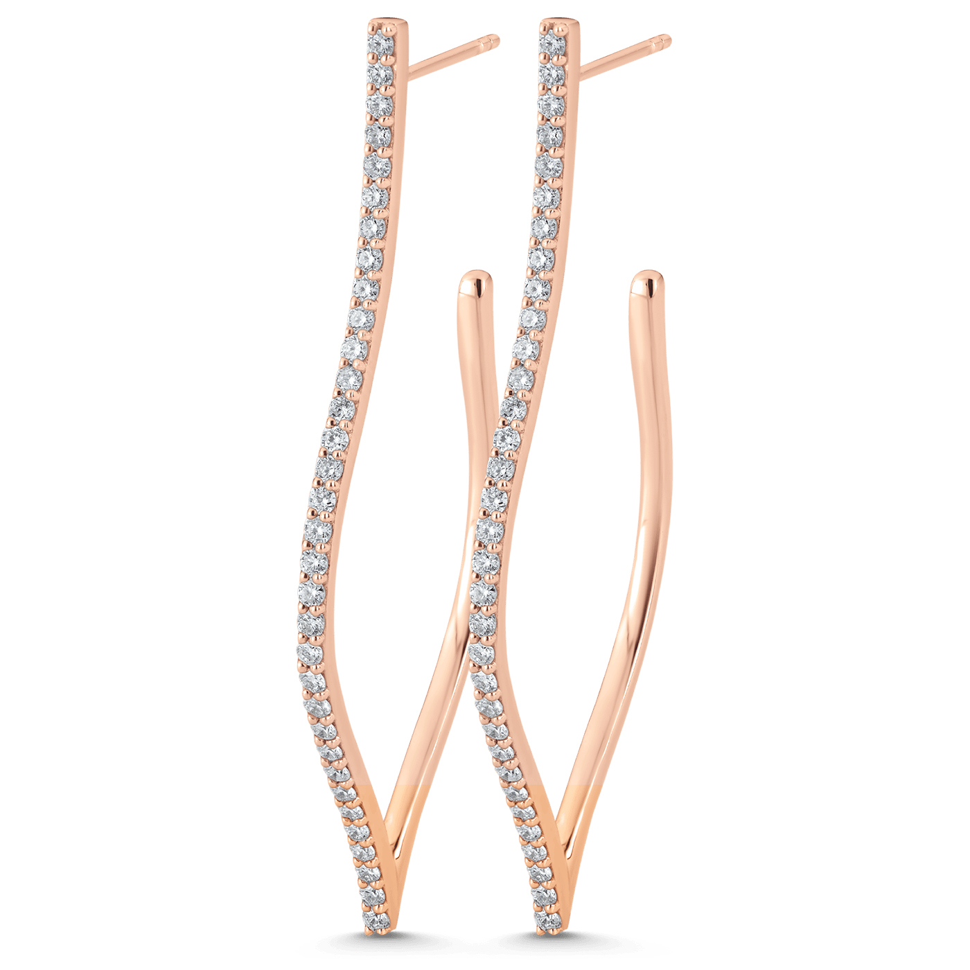 0.93 TCW Round Moissanite Diamond Hoop Earrings - crownmoissanite