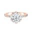 4.11 CT Round Cut Pave Moissanite Engagement Ring - crownmoissanite