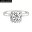 2.0 CT Cushion Shaped Moissanite Hidden Halo Engagement Ring - crownmoissanite