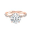 4.11 CT Round Cut Twisted Pave Moissanite Engagement Ring - crownmoissanite