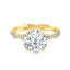 4.11 CT Round Cut Twisted Pave Moissanite Engagement Ring - crownmoissanite